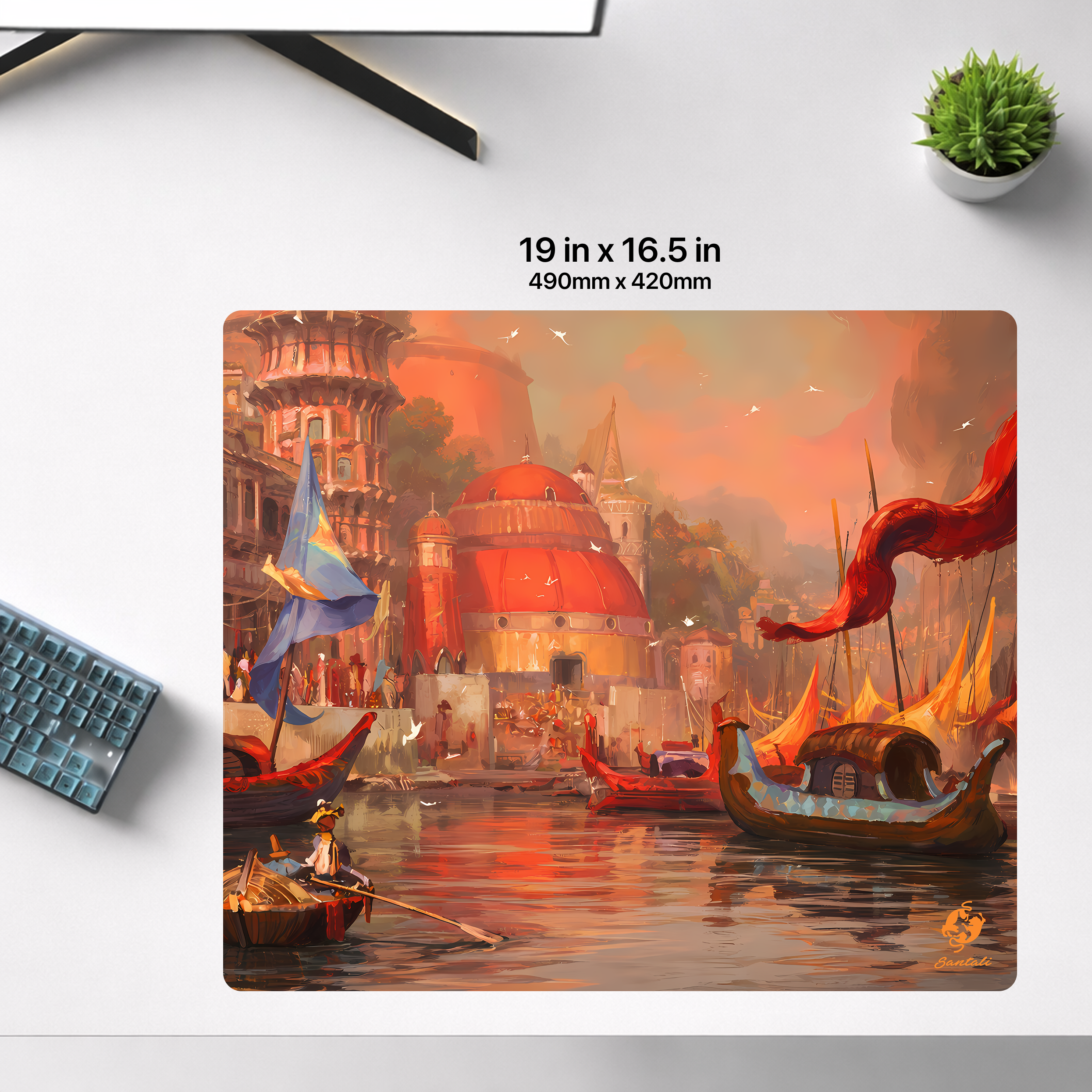 Glass GlideSurface — Crimson Harbor